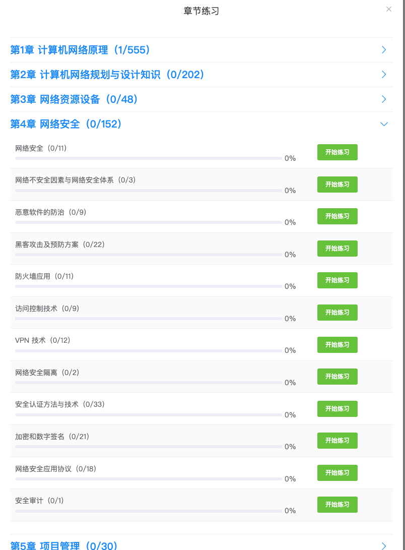 历年真题综合题知识点分布一览表之第 4 章 网络安全